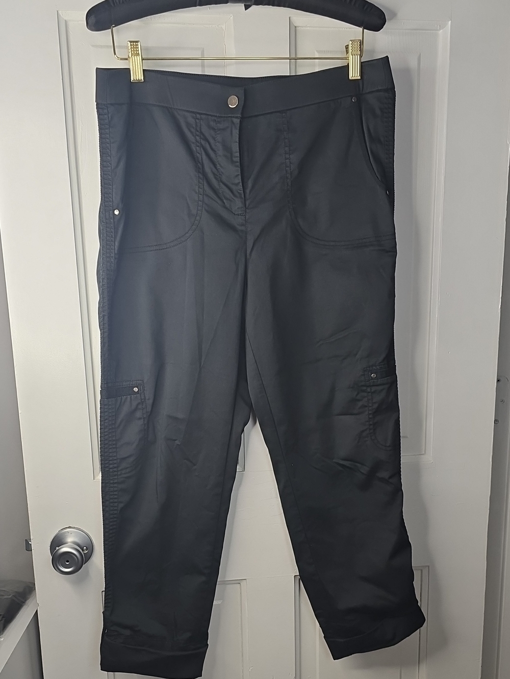 Chico's Black Cargo Pants with Utility Pockets